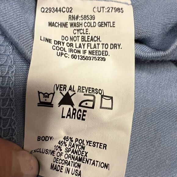 Vintage y2k Jonathan Martin top. Deep v neckline empire in blue and black szL - Picture 8 of 11